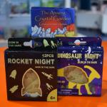 Glow in the dark sticker sets - rockets and dinosaurs