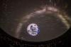 Earth and the Milky Way on the dome of the planetarium 