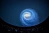 Spiral galaxy on the planetarium dome 