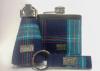 GSC tartan covered hip flasks,  key pounches and key rings. Designed by Slanj - Every one is unique!