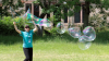 Science Communicator creates giant bubbles