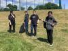 Participants during a litter pick