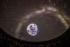 Earth and the Milky Way on the dome of the planetarium 