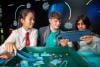 School pupils and a science communicator