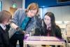 School pupils and a science communicator